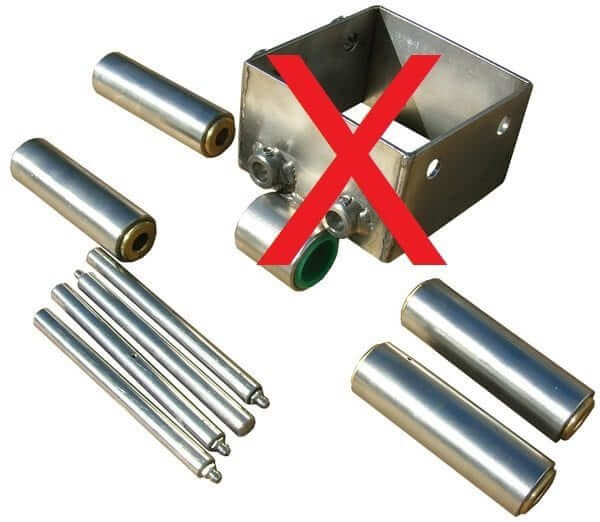a three quarter view of a cci csg roller box rollers & shafts only