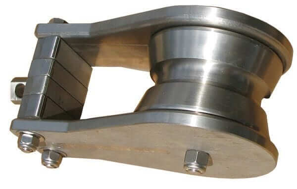 a top view of a cci large pulley block