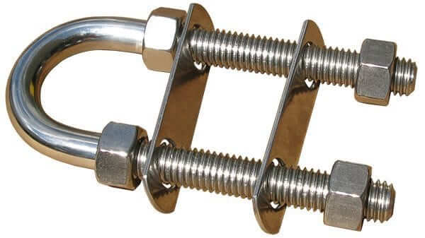 three quarter view of a U bolt