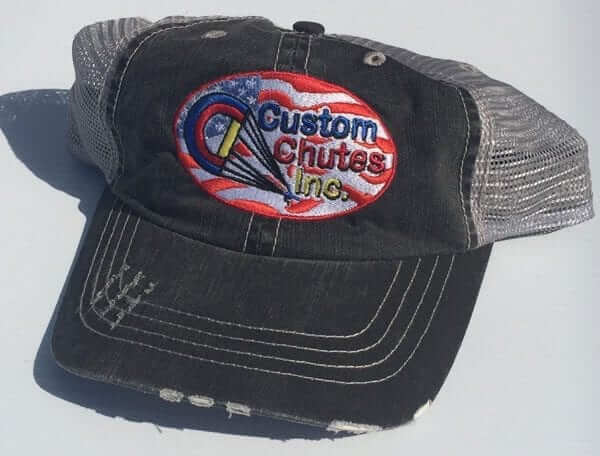 Custom chutes hat in black